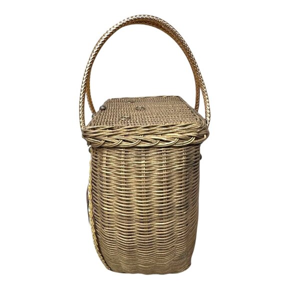 Vintage Midas Of Miami Artisan Horse Handbag Woven Wicker Equestrian Purse Gift - Picture 8 of 13